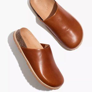 Madewell The Layne Clog Mule in Leather Size 7 New